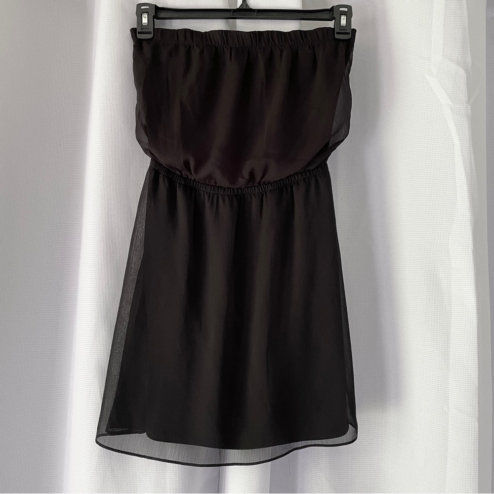 Express Black Strapless Layered Dress Women’s Size XS | Elastic Waist & Top
